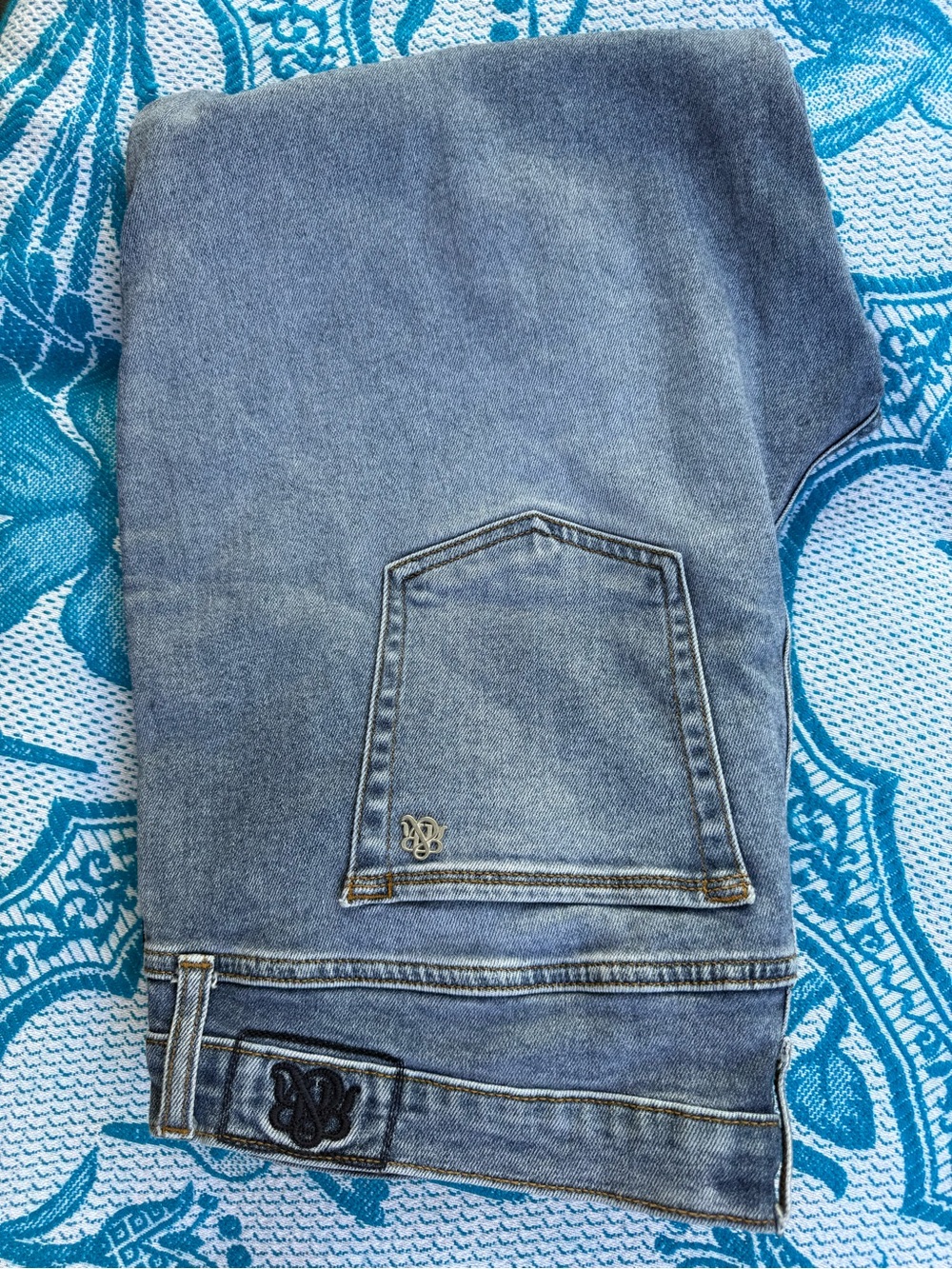 Rock & Republic Size 18 Capris Cropped Medium Wash Stretch Denim Jeans - Picture 8 of 8